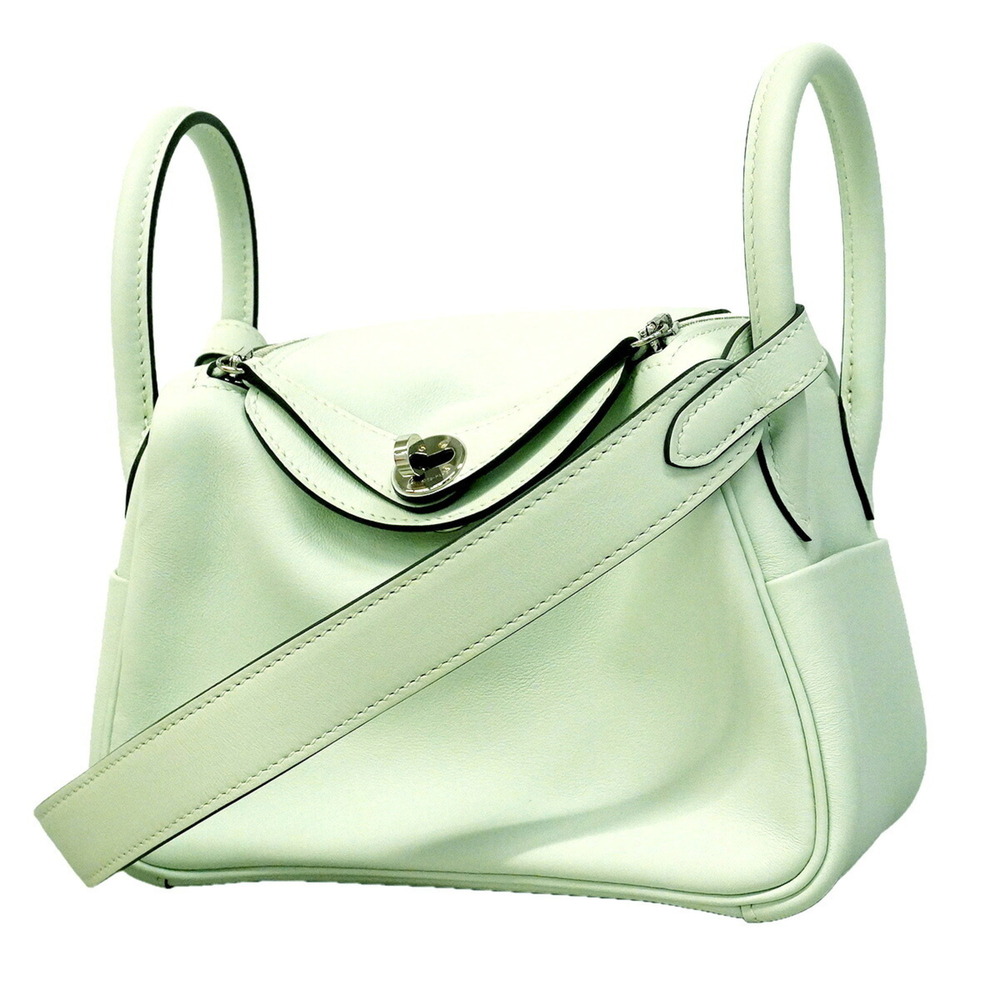 Hermes Lindy Mini Swift Handbag, Vert Peppermint, K stamp, Ladies', OP015948
